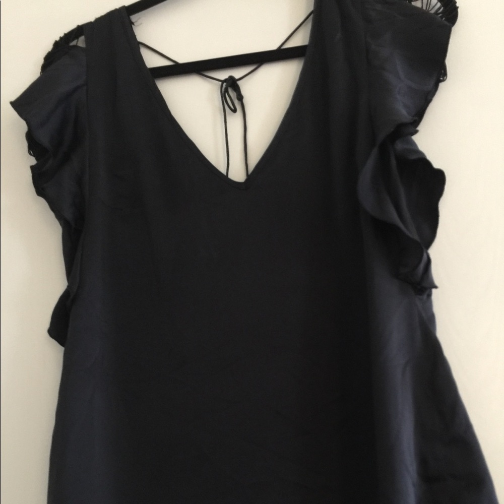 Black silk blouse